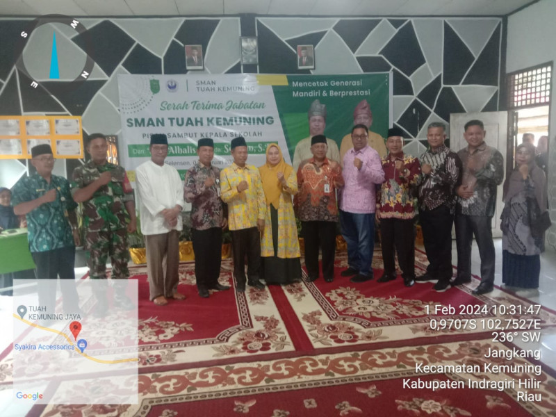 Tingkatkan Prestasi, Danramil 09/Kmg Hadiri Pisah Sambut Kepala Sekolah SMAN 1 Tuah Kemuning