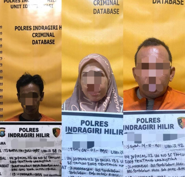 Polres Inhil Bekuk Pasangan Suami Istri Pengedar Narkoba