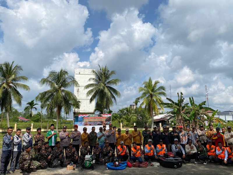 Polsek Pelangiran Gelar Apel Kesiapsiagaan Karhutla 2025, Kapolsek Tekankan Sinergi dan Kolaborasi