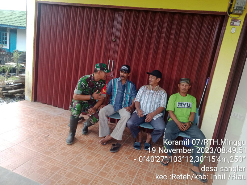 Koramil 07/Reteh Berikan Informasi Terkait Bahaya Narkoba dan Judi Online di Wilayah