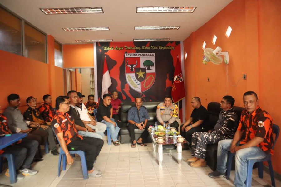 Kapolres Kepulauan Meranti Silaturahmi Bersama Pengurus Pemuda Pancasila Sekaligus Pamit Pindah Tugas