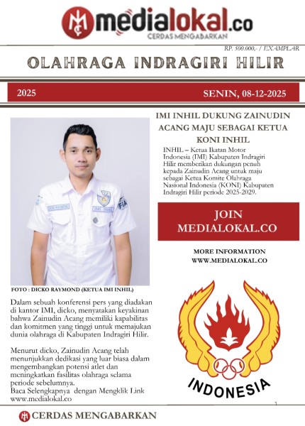 IMI Inhil Percaya Zainudin Acang Akan Memajukan Olah Raga