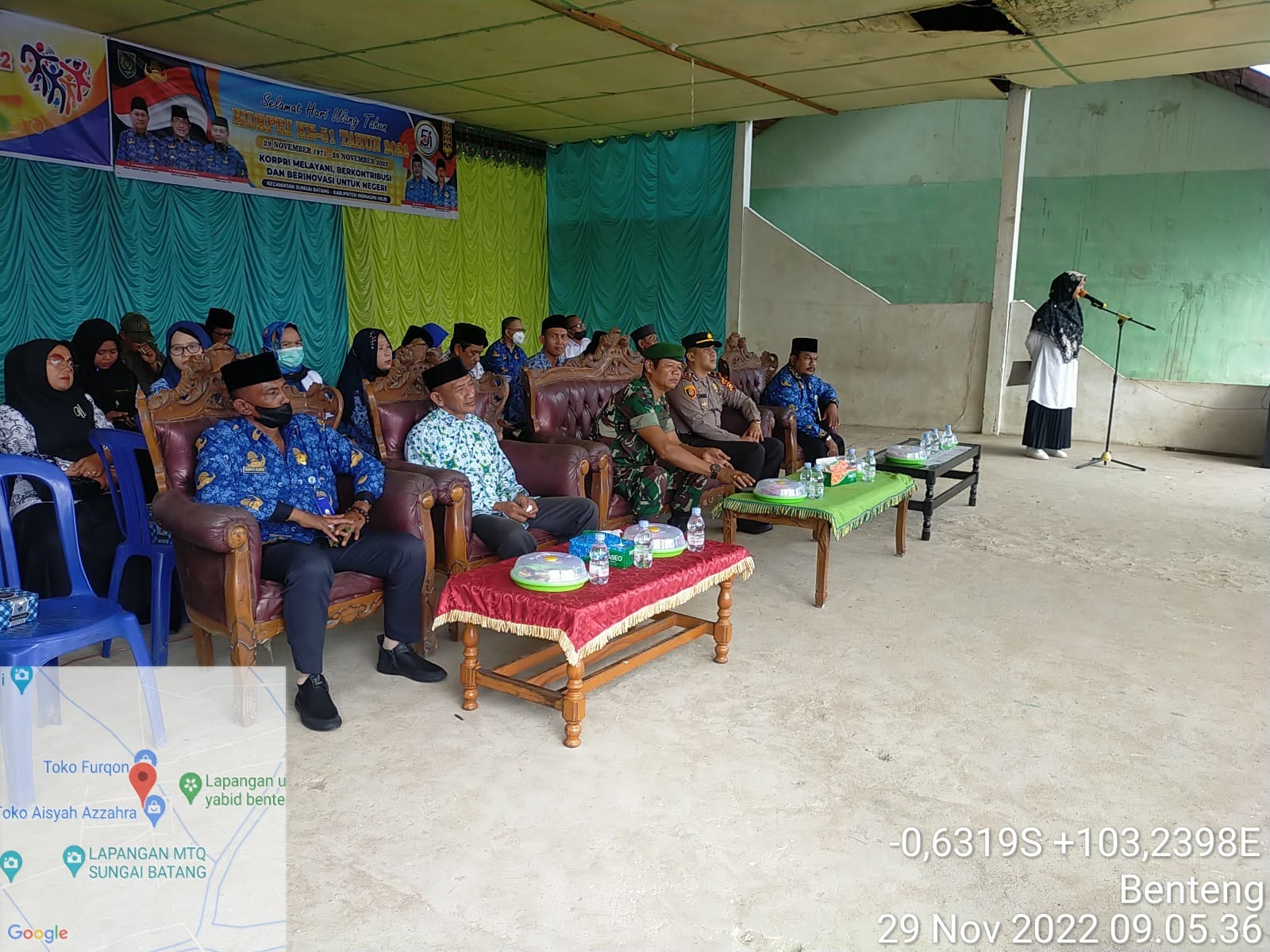 Dalam Rangka HUT PGRI, HKN dan KOPRI, Danramil 07/Reteh Laksanakan Upacara