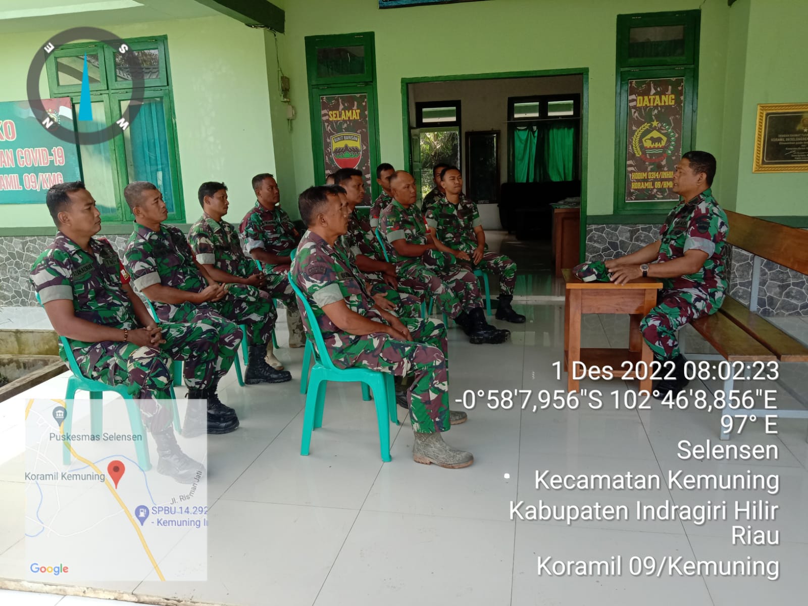 Danramil 09/Kemuning Lakukan Apel Pagi dan Pemberian Motivasi Kepada Para Babinsa