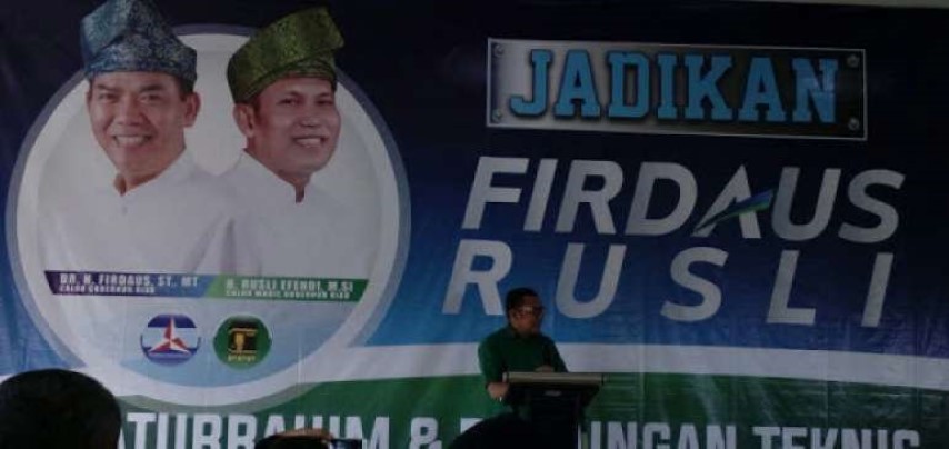 Jefry Noer dan Aziz Zainal Serta Syamsurizal Komit Menangkan Bapaslon Firdaus-Rusli Effendi