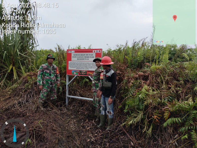 Pencegahan Karhutla Terus Di Gencar Oleh Koramil 05/Gas