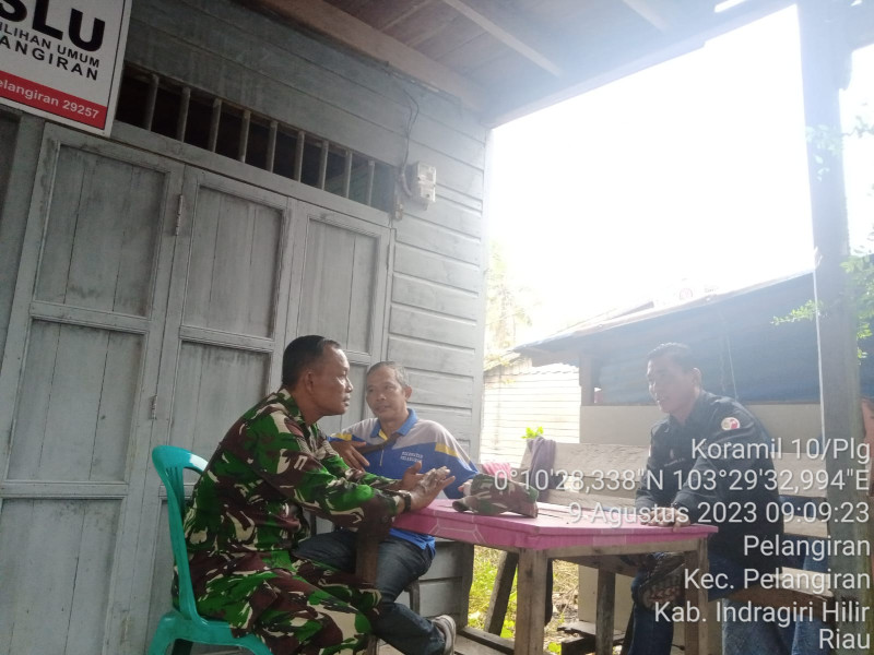 Babinsa Koramil 10/Pelangiran Harapkan Kerjasama Dalam Rangka Pilkades