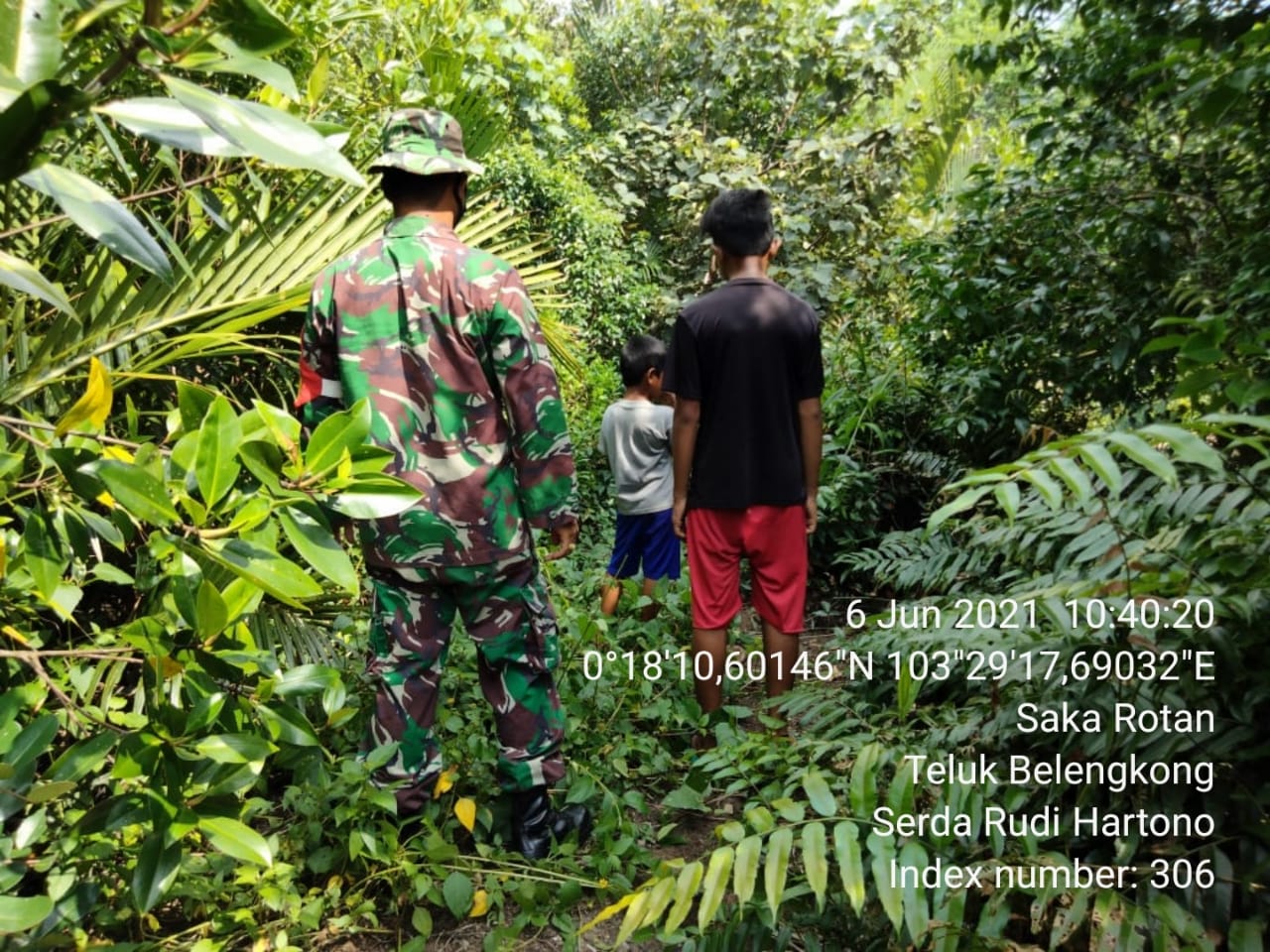 Terus Gencar Patroli Agresif, Babinsa Koramil 06/Kateman Antisipasi Karhutla