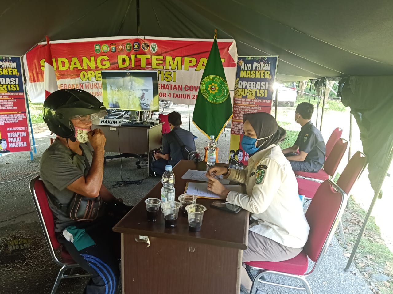 38 Orang Pelanggar Prokes di Siak Ikuti Sidang Ditempat