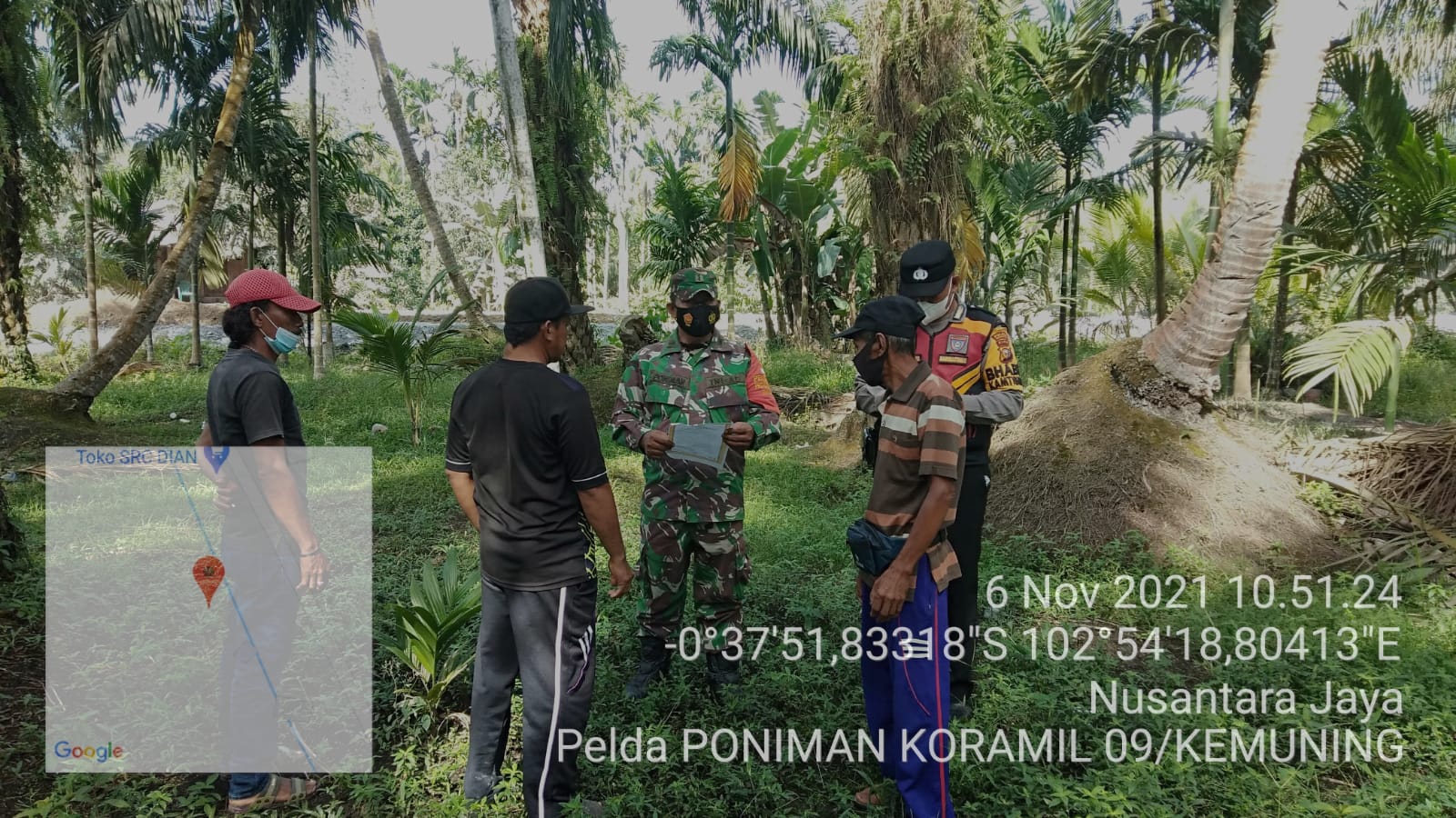 Kompak, Babinsa dan Bhabinkamtibmas Lakukan Patroli Karhutla di Desa Nusantara Jaya