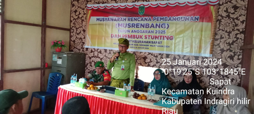 Terkait Rembuk Stunting, Danramil 04/Kuindra Lakukan Musrembang