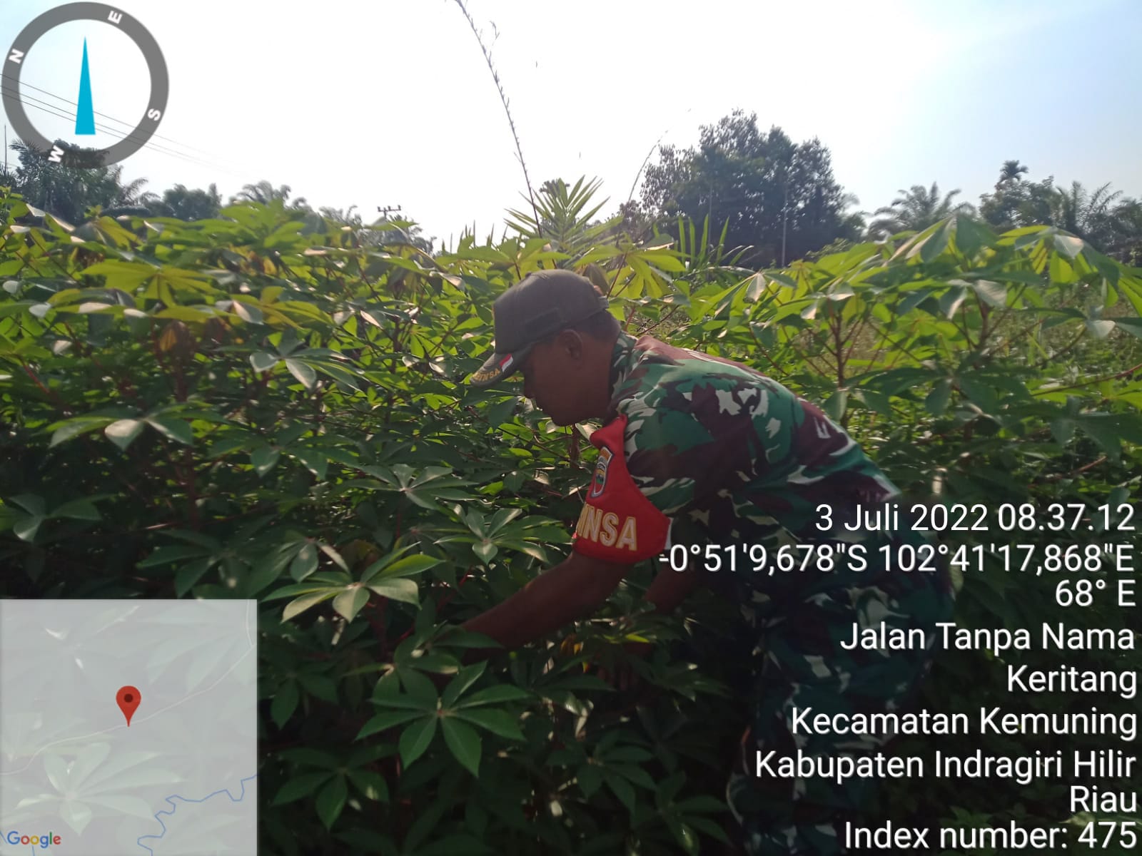 Upaya Untuk Mempercepat Pertumbuhan Tanah, Serka M. Ridwan Lakukan Penanaman