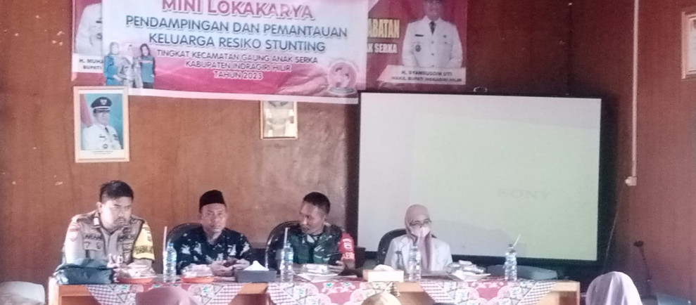 Babinsa Koramil 05/Gas Hadiri Kegiatan Lokakarya Stunting di Wilayah Binaan