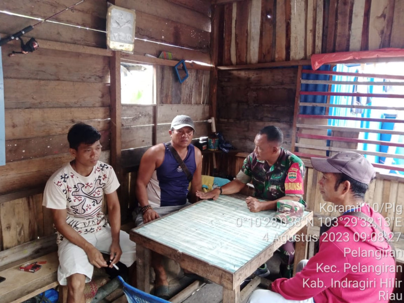 Rasa Nyaman dan Aman, Koramil 10/Pelangiran Terus Jaga Keamanan dan Ketertiban di Binaan