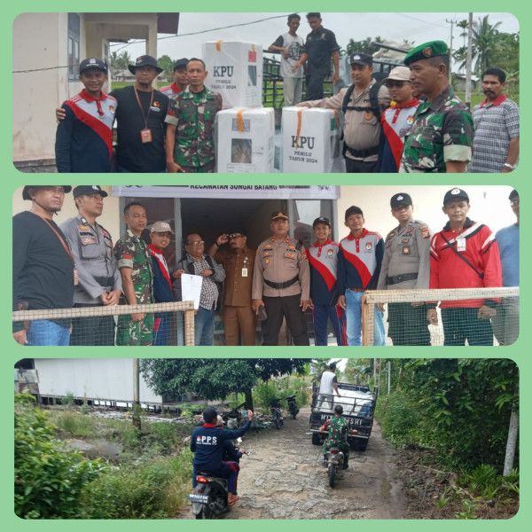 Danpos Ramil 07/Reteh Pelda Nofiandi Bersama Anggota Giat Bantu Penjagaan Pengamanan Logistik