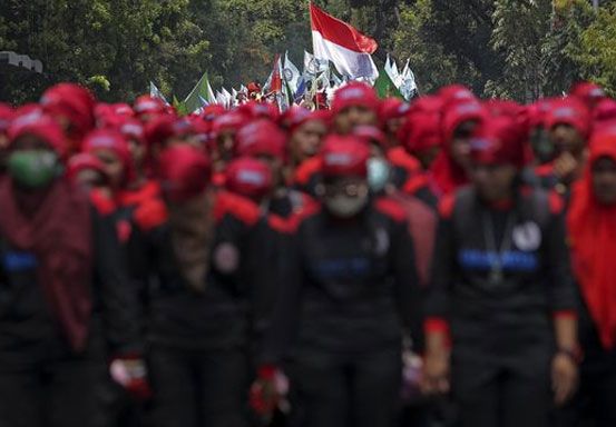 Buruh Demo JHT di Kantor Kemnaker-BPJS Ketenagakerjaan Hari Ini