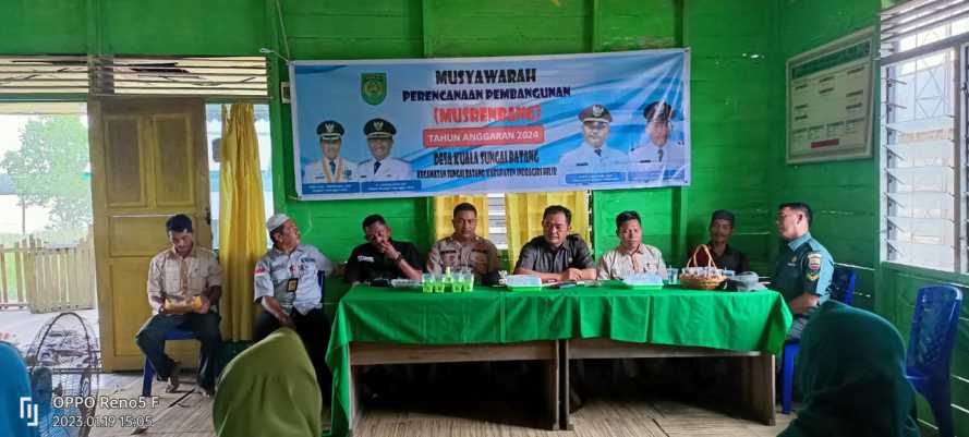 Musrembangdes Tahun 2023 Di Desa Kuala Sungai Batang Di Dampingi Babinsa