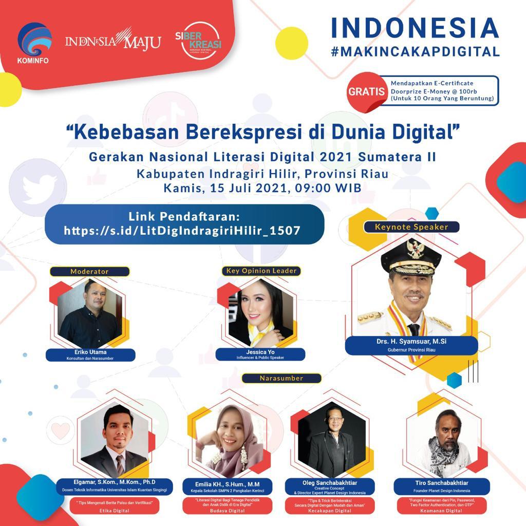 Literasi Digital di Inhil, Narasumber Paparkan Tips & Trick Berinteraksi Secara Digital dengan Mudah