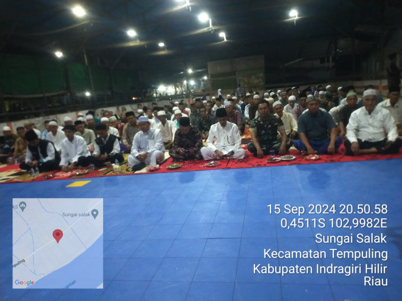 Tingkatkan Silaturahmi, Babinsa Koramil 03/Tpl Hadiri Maulid Nabi Muhammad SAW di Wilayah Binaan