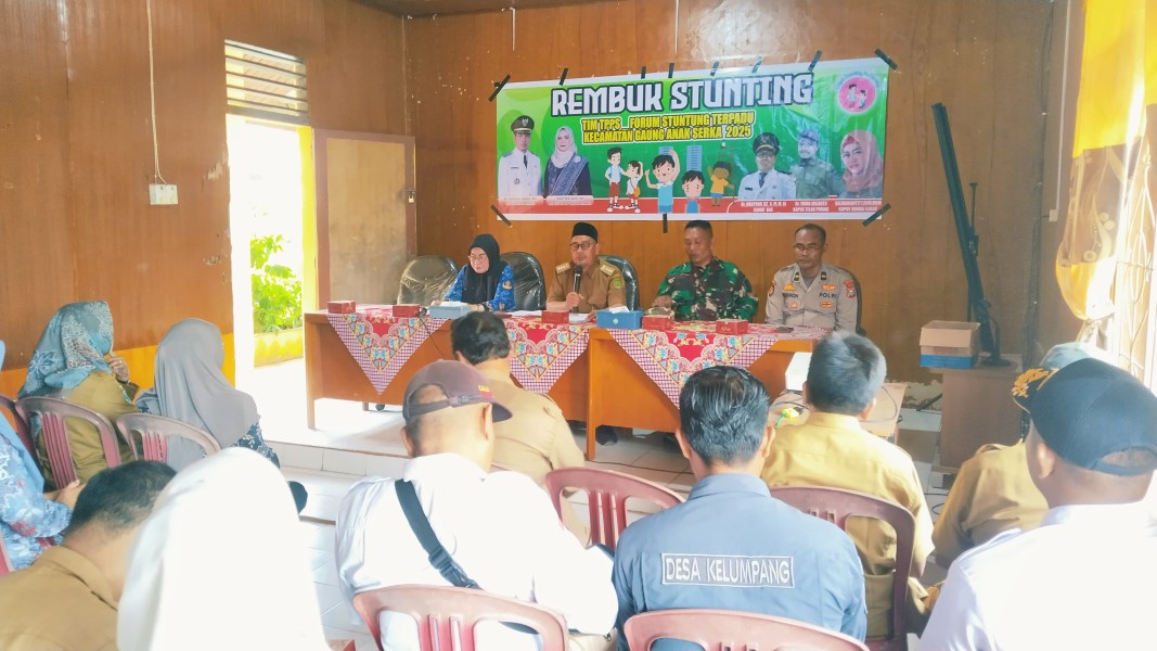 Babinsa Koramil 05/Gas Kopda Umar Nasution Hadiri Acara  Rembuk Stunting