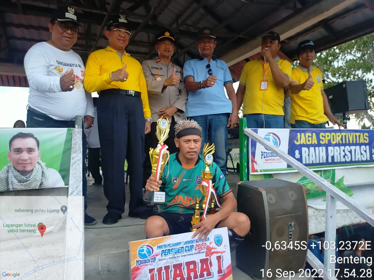 Danramil 07/Reteh Ikuti Penutupan Open Turnamen di Kelurahan Benteng