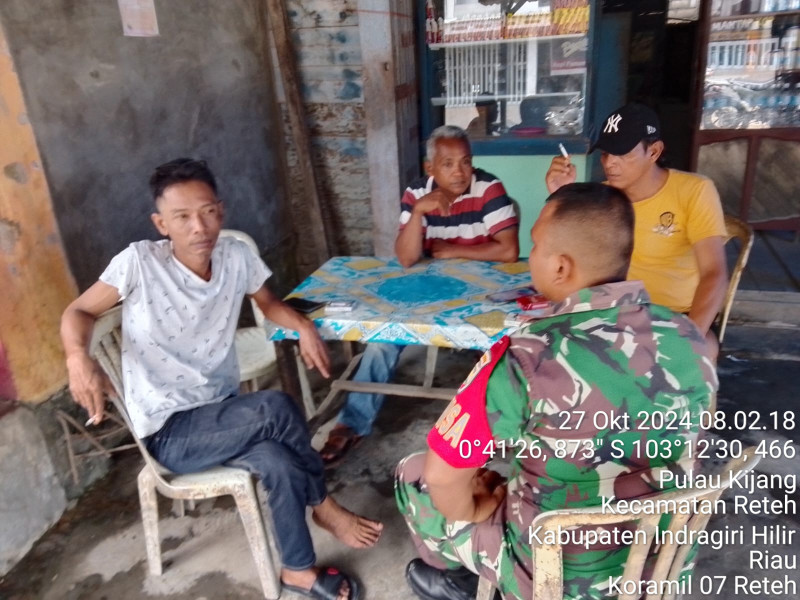 Bersama Masyarakat, Koramil 07/Reteh Wujudkan Pilkada Damai 2024 di Desa Binaan