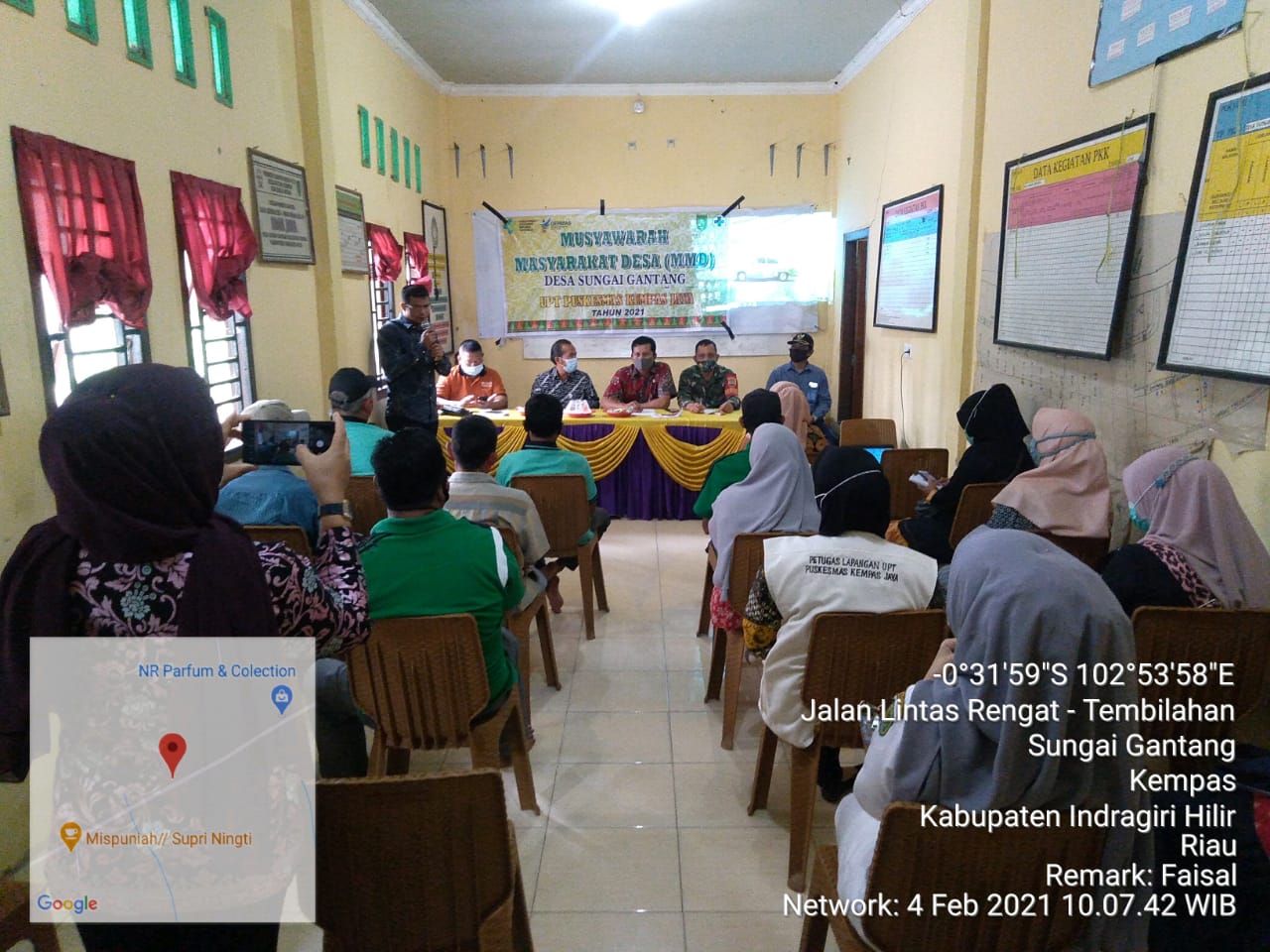 Beri Pendampingan, Babinsa 03/Tempuling Hadiri Musyawarah Masyarakat Desa Sungai Gantang