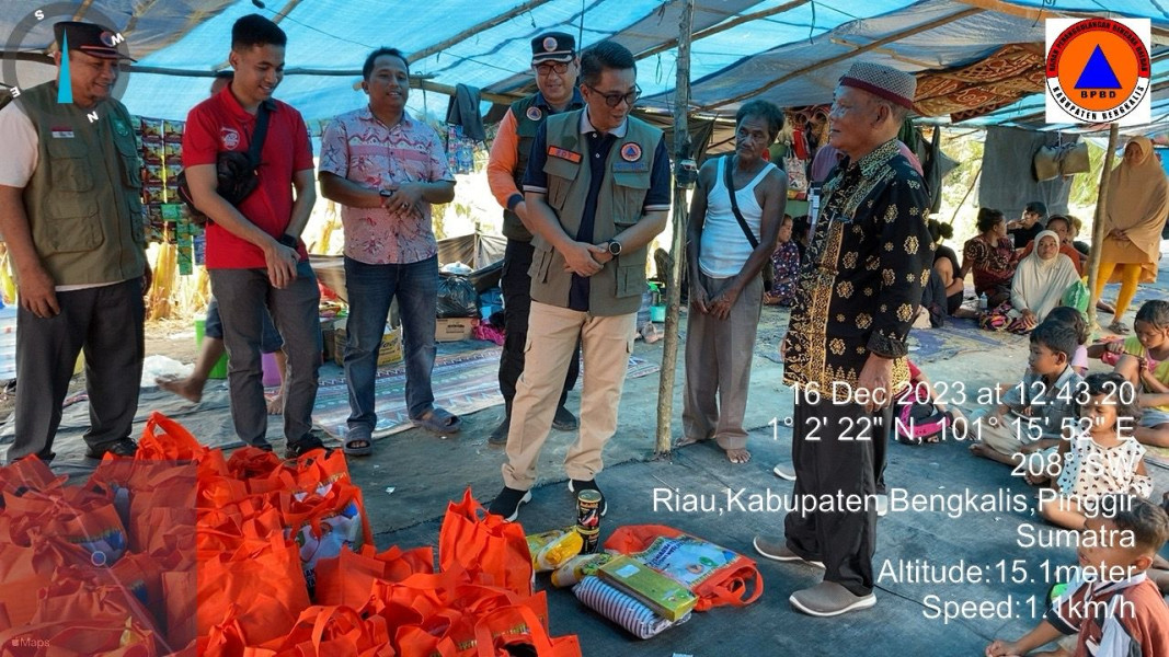 Provinsi Riau Melalui BPBD Riau Salurkan Bantuan  50 KK Korban Banjir Desa P Libut Pinggir