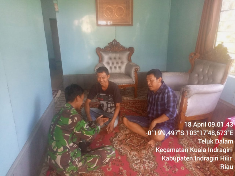 Babinsa Koramil 04/Kuindra Berikan Pemahaman Tentang Nilai-nilai Pancasila