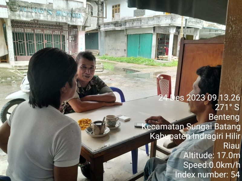 Bersama Komponen Masyarakat, Koramil 07/Reteh Rutin Laksanakan Komsos