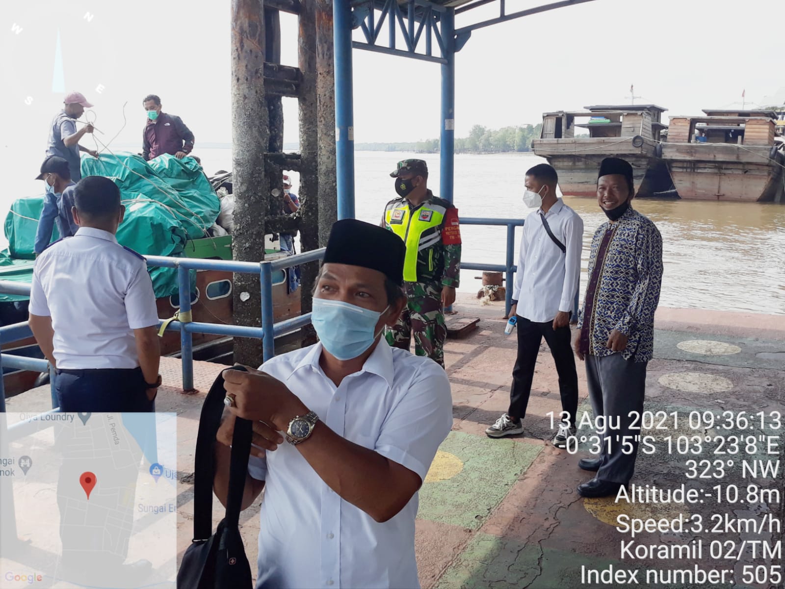 Penumpang Speed Boat di Ingatkan untuk Patuhi Protkes Oleh Koramil 02/Tanah Merah