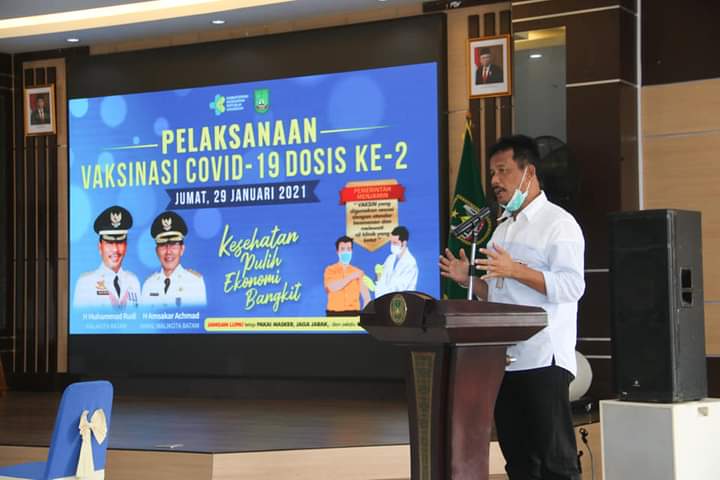 Vaksinasi Covid-19 Dosis Kedua Resmi Dibuka Wali Kota Batam