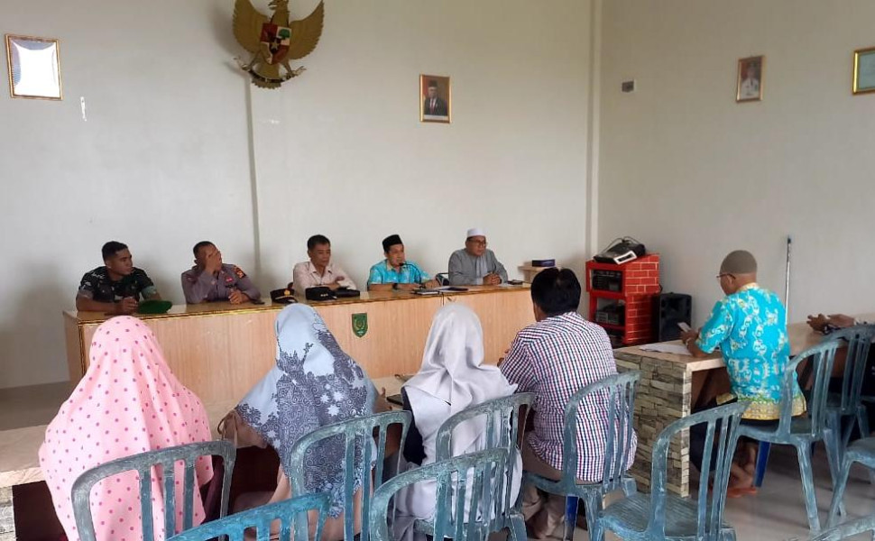 Wakili Danramil, Babinsa Koramil 03/Tpl Hadiri Rapat Persiapan Malam Takbir Idul Fitri 1445 H