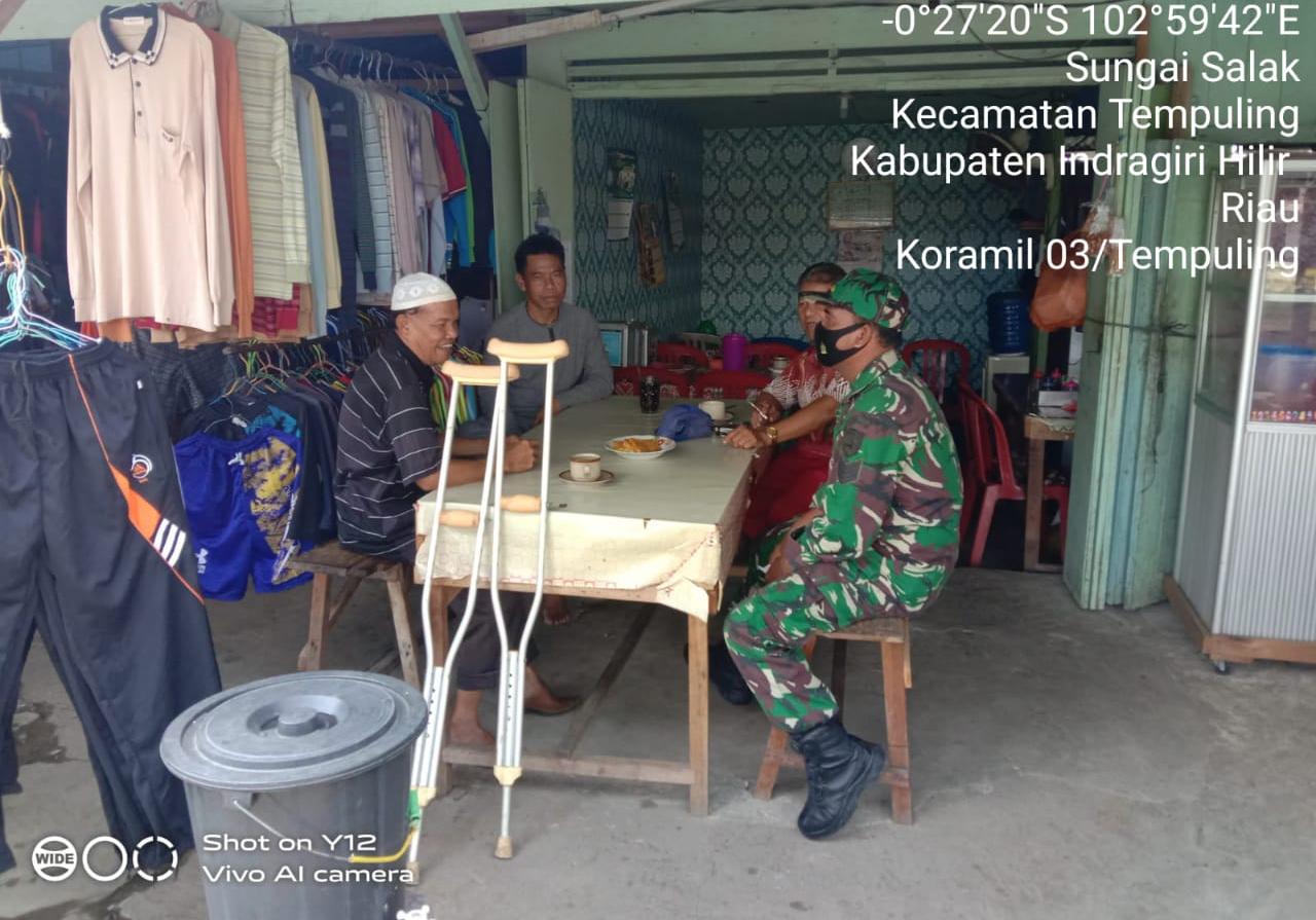 Serma W. Ardian Babinsa Koramil 03/TPL Sambangi Tomas Kampung Pancasila