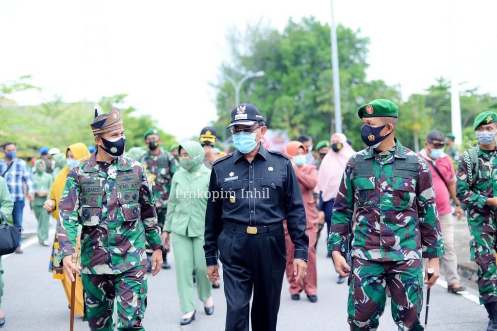 Berkunjung Ke Inhil, Danrem 031/Wira Bima Disambut Forkopimda 