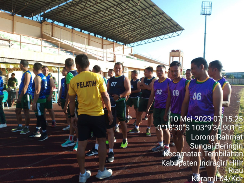 Tes Kesegaran Jasmani, Kodim 0314/Inhil Tingkatkan Kemampuan Fisik Prajurit