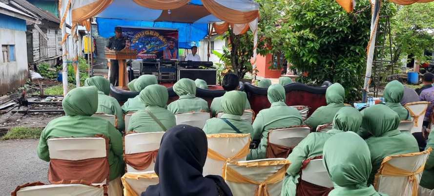 Bersama Danramil 03/Tpl Dan Camat Kempas, Pasi Ops Kodim 0314/Inhil Resmikan Rumah Dinas Koramil 03/Tempuling