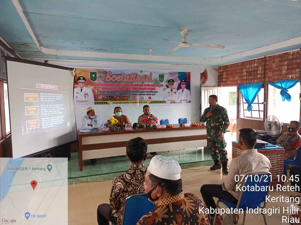 Danramil 09/Kemuning Berikan Pelatihan Penanggulangan Bencana