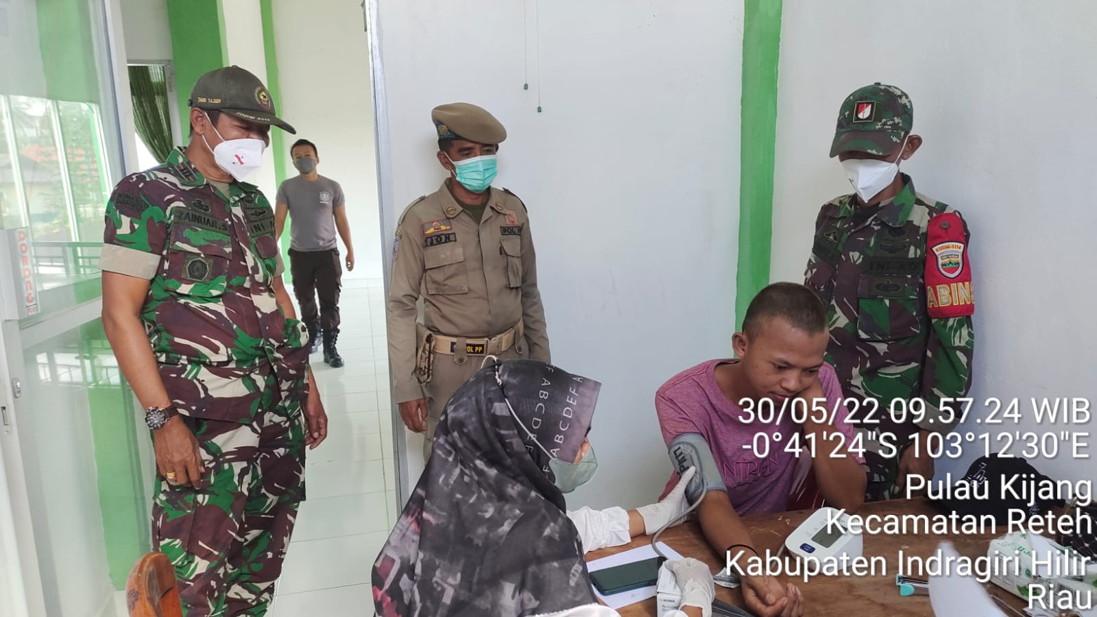 Dandim 0314/Inhil Sosialisasi Proses Pelaksanaan Vaksin di Wilayah Koramil 07/Reteh