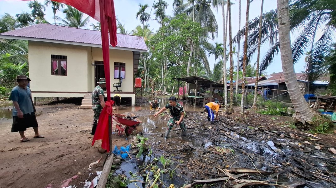 Koramil 09/Kemuning Gelar Persiapan Penutupan TMMD ke-123 di Tempuling