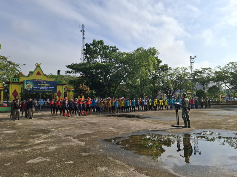 HUT Kodam 1/Bukit Barisan ke -74, Kodim 0314/Inhil Laksanakan Kegiatan Karya Bakti