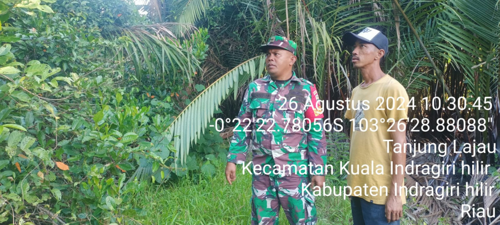 Babinsa Koramil 04/Kuindra Bersama Warga Rutin Lakukan Pencegahan Terhadap Lahan dan Hutan Agar Terhindar Dari Kebakaran