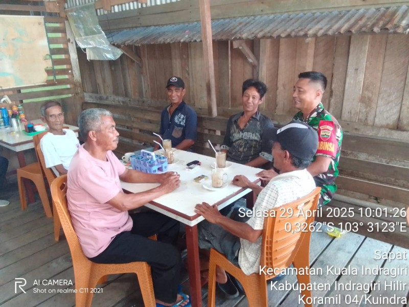 Rutin Lakukan Komsos, Berikut Pesan-pesan Babinsa Koramil 04/Kuindra