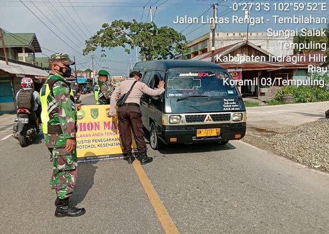 Petugas Gabungan TNI/POLRI dan Satpol PP Terus Bersinergi Laksanakan Penegakan Disiplin Protokol Kes