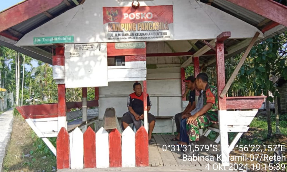 Wujudkan Kedekatan dan Kebersamaan Dengan Masyarakat Setempat Bersama Koramil 07/Reteh