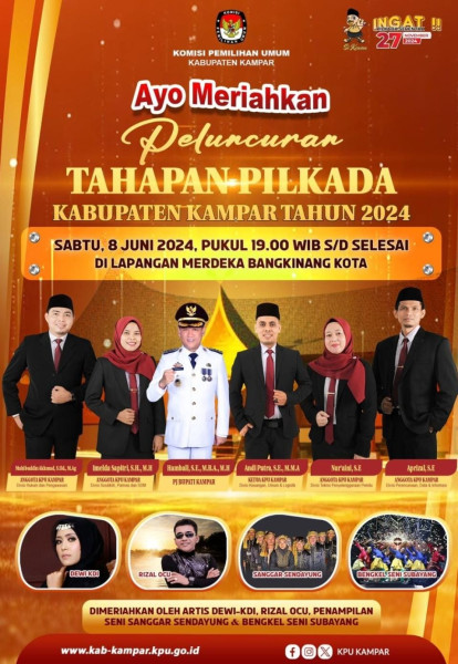 Ketua KPU Kampar Gelar Peluncuran Pilkada Bersama Masyarakat