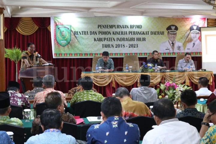 Bupati HM.Wardan Membuka Rapat Penyempurnaan RPJMD Renstra dan Pohon Kinerja Inhil TH 2018 -2023 di 