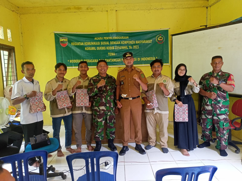 Danramil 09/Kemuning Laksanakan Kegiatan Komsos Dengan Kommas Semester II Tahun 2023