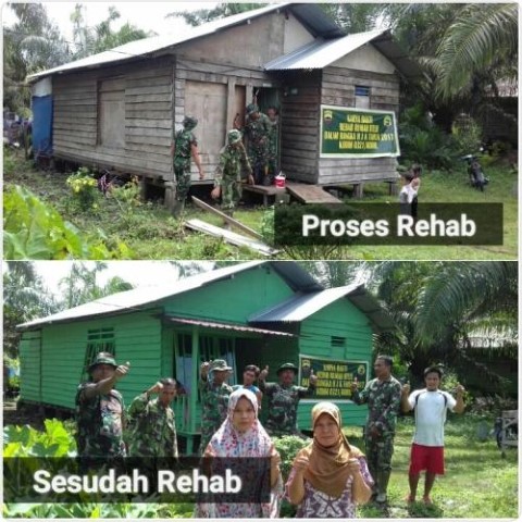 Sempena Hari Juang Kartika, Koramil 01/Bangko Rehab RTLH Sempena Hari Juang Kartika, Koramil 01/Bangko Rehab RTLH