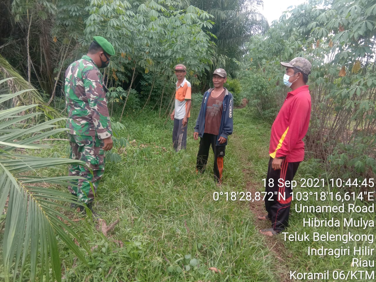 Koramil 06/Kateman Gencar Kerahkan Personilnya untuk Deteksi dan Pantau Wilayah dari Karhutla